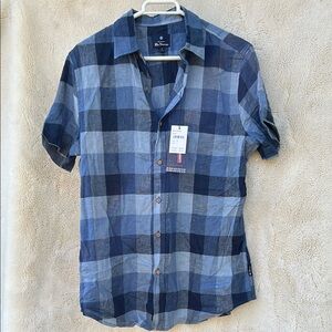 Blue Checkered Short Sleeve Shirt